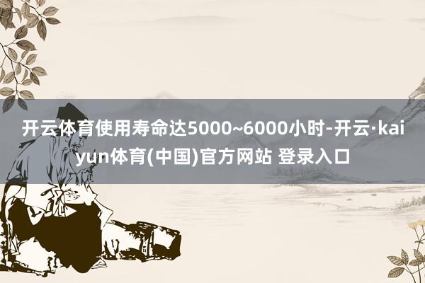 开云体育使用寿命达5000~6000小时-开云·kaiyun体育(中国)官方网站 登录入口