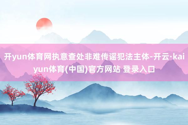 开yun体育网执意查处非难传谣犯法主体-开云·kaiyun体育(中国)官方网站 登录入口