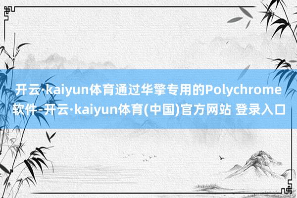 开云·kaiyun体育通过华擎专用的Polychrome软件-开云·kaiyun体育(中国)官方网站 登录入口